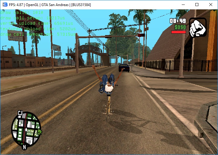 San Andreas HD with a buggy main character
