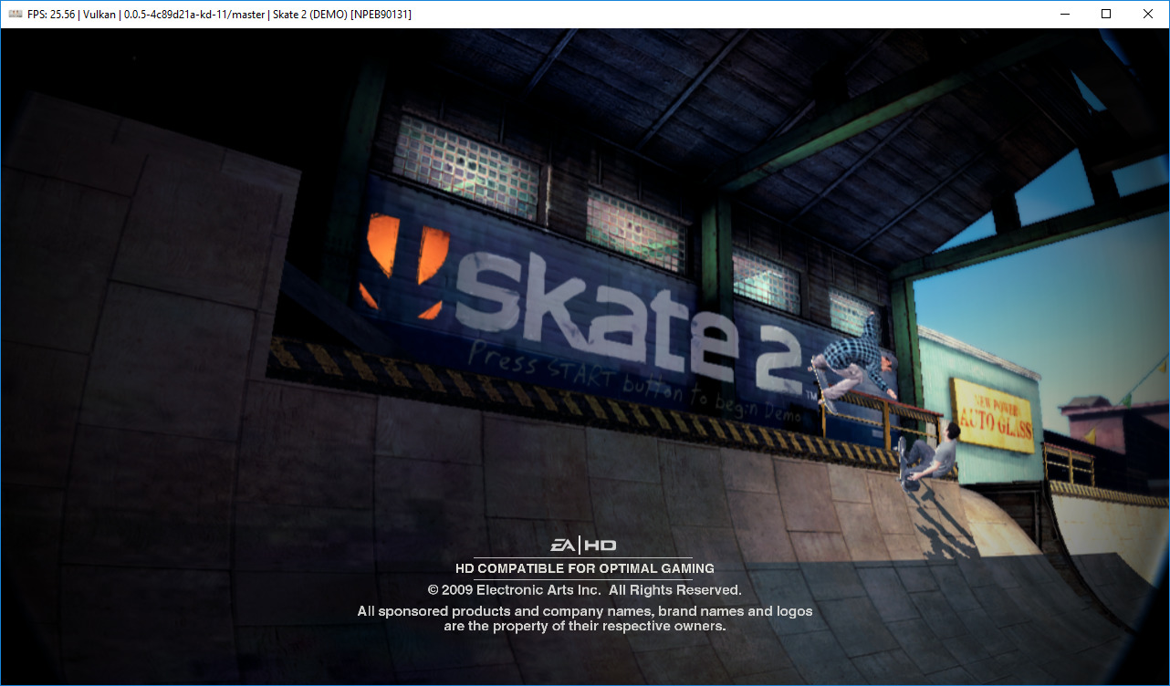 Stuck on this screen can't press x for on on skate 3 using rpcs3