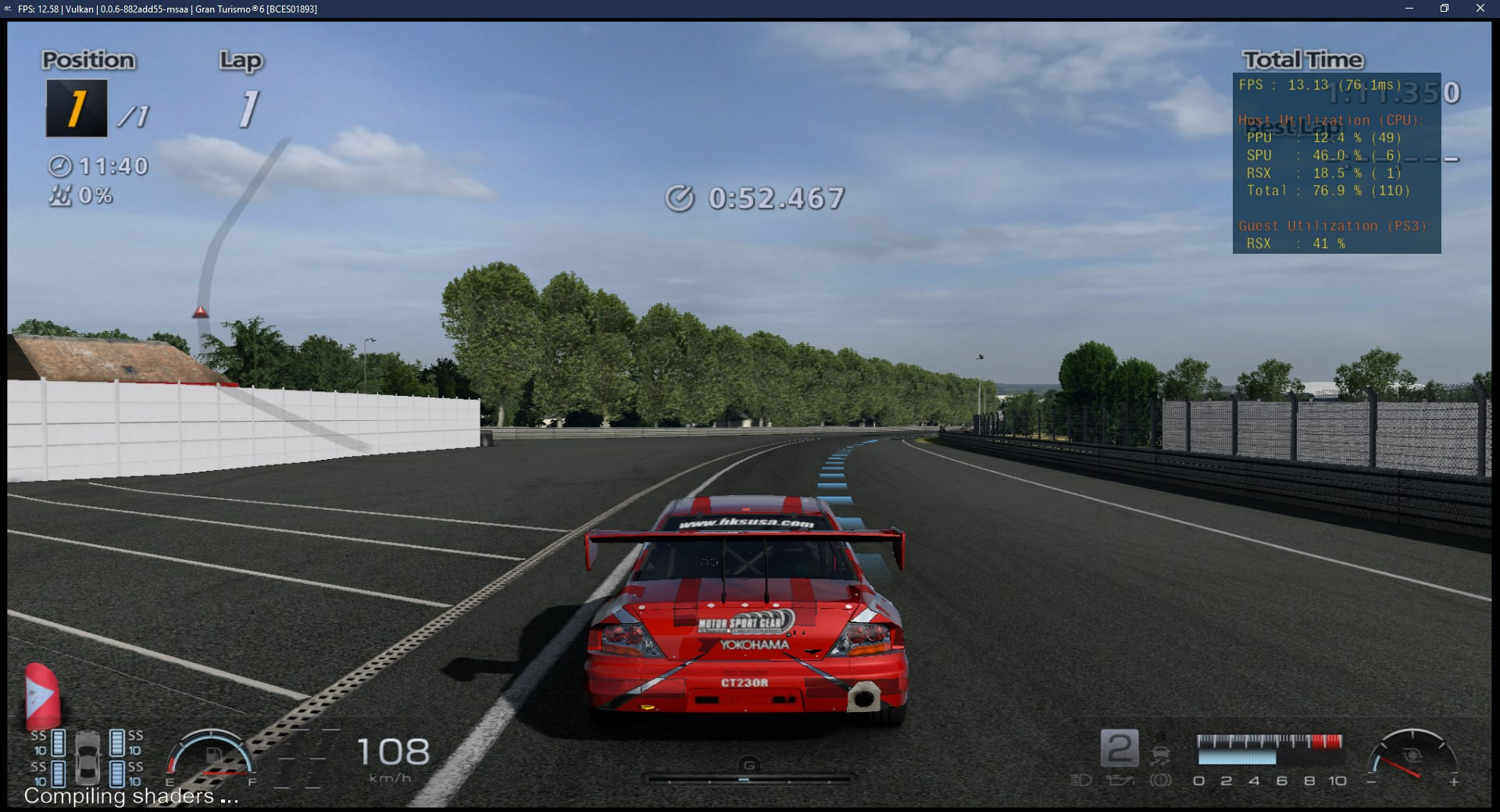 RPCS3 [ PS3 Emulator ] • Gran Turismo 6 • 60 FPS • 1080p - Ryzen 5 3600